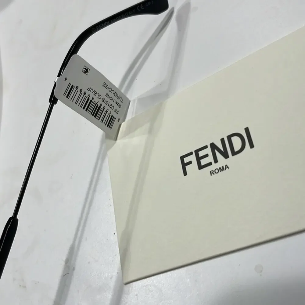 Fendi 53mm Cat Eye Sunglasses black and blue stripes